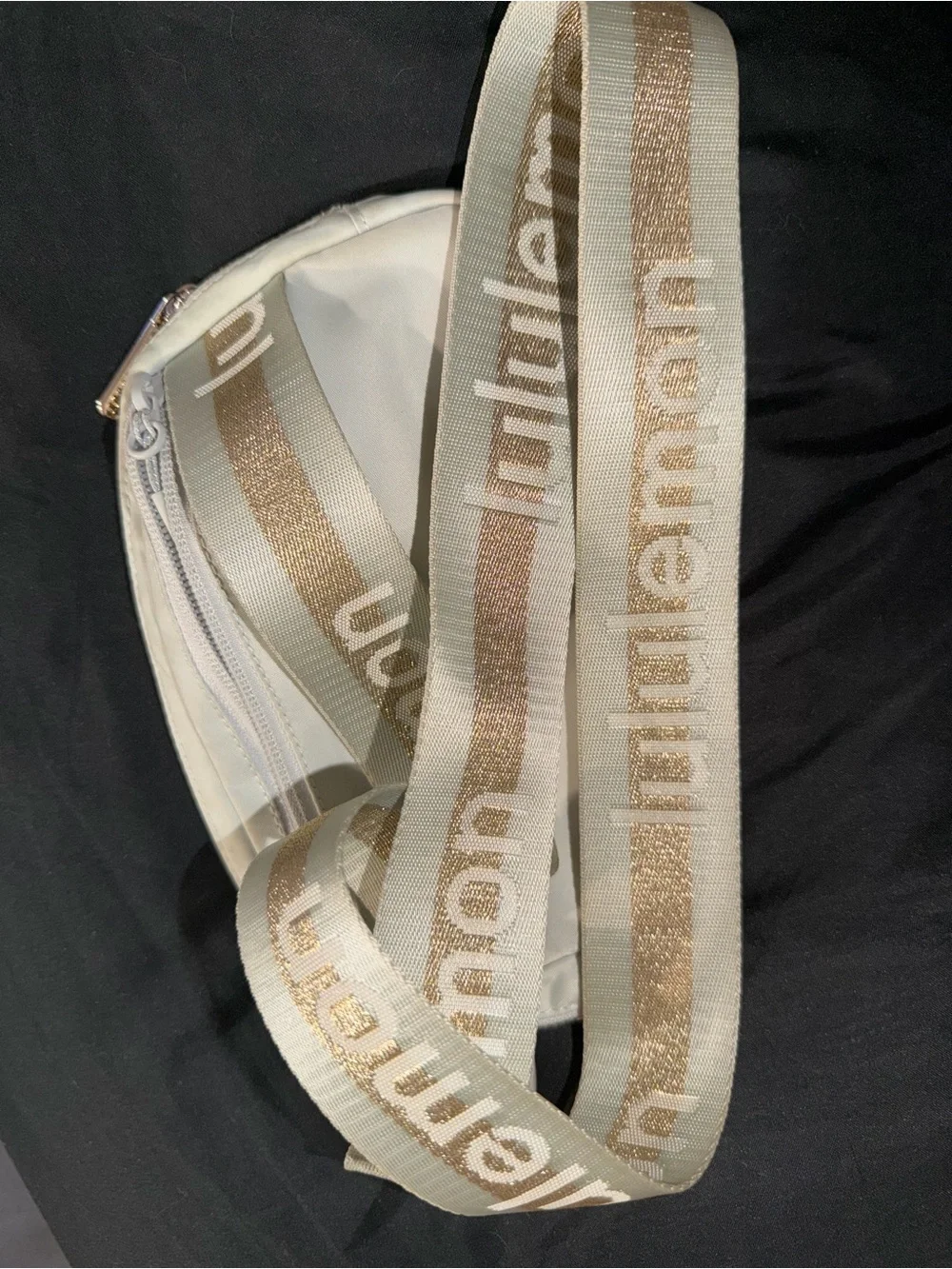 lululemon Cream Crossbody with Branded Strap and Gold Accent